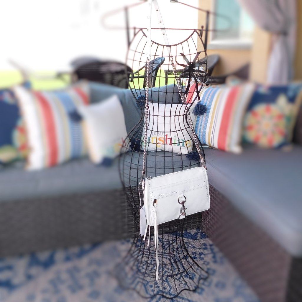 Rebecca Minkoff Mini Mac White Studded Cross-Body